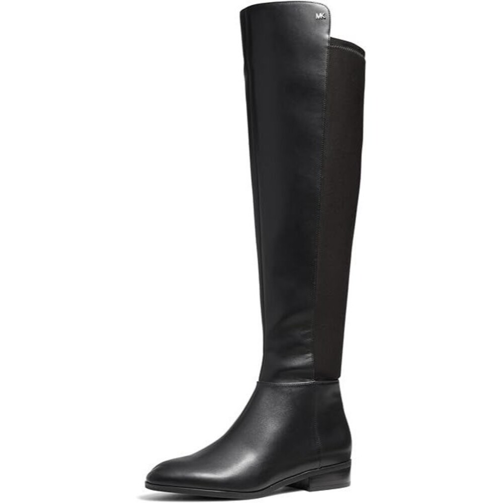 Michael Kors Women's Bromley Flat Chukka Boot Size 9.5 Black Leather Knee High